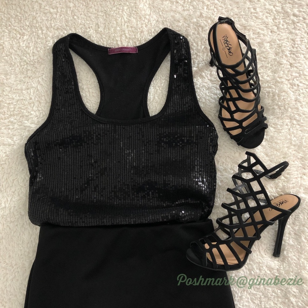 SEQUINED black party tank